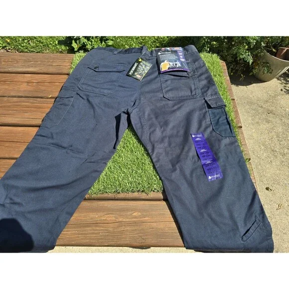 Woodland Workwear Kneedz Blue Work Pant Gel Knee Pads Built-in Relaxed 40x32 NWT - Picture 7 of 14